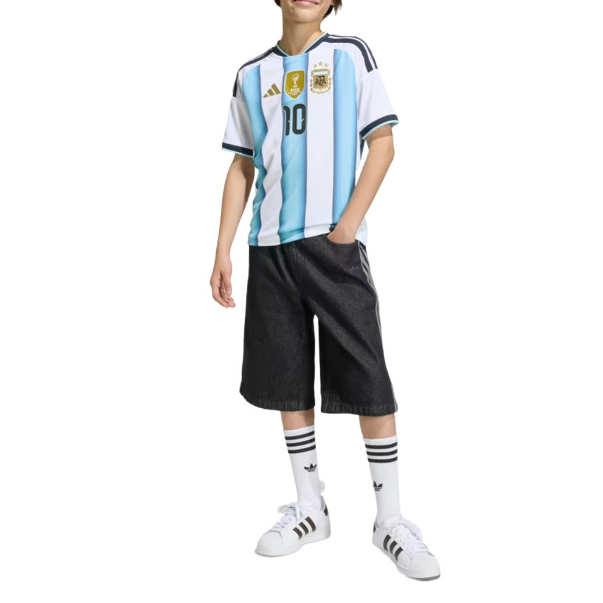 (Pre School) adidas Argentina 26 Home Jersey Messi Kids Short Sleeve Comfortable Colorblock KA8115