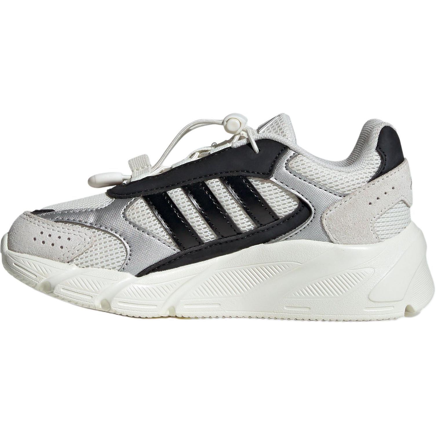 (Pre School) adidas CRAZYCHAOS 2000 Kids' Running Shoes White Black Mesh Suede Low-top Durable IH0914
