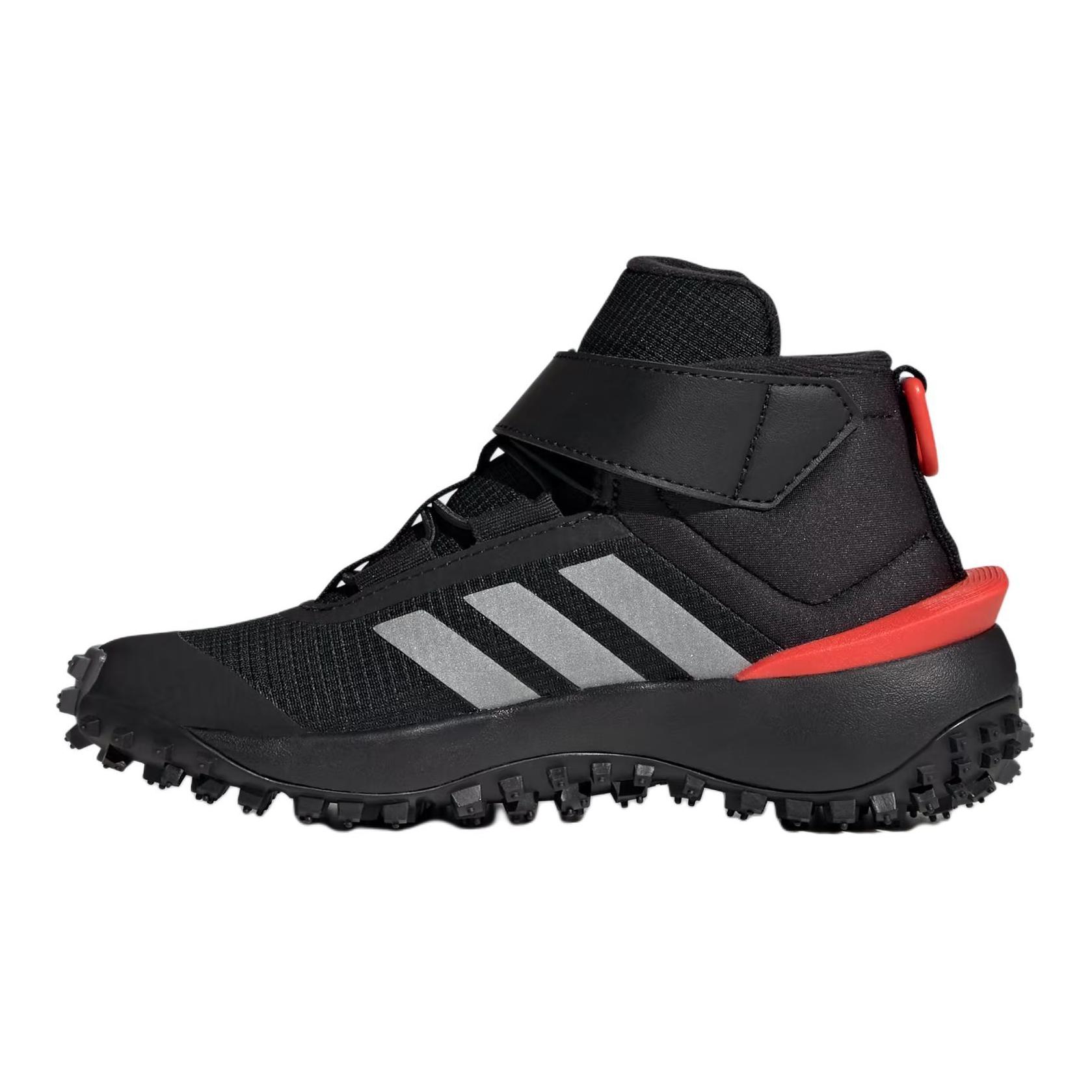 (Pre School) adidas Fortatrail Kids High-Top Running Shoes Black with Velcro Strap. IG7263