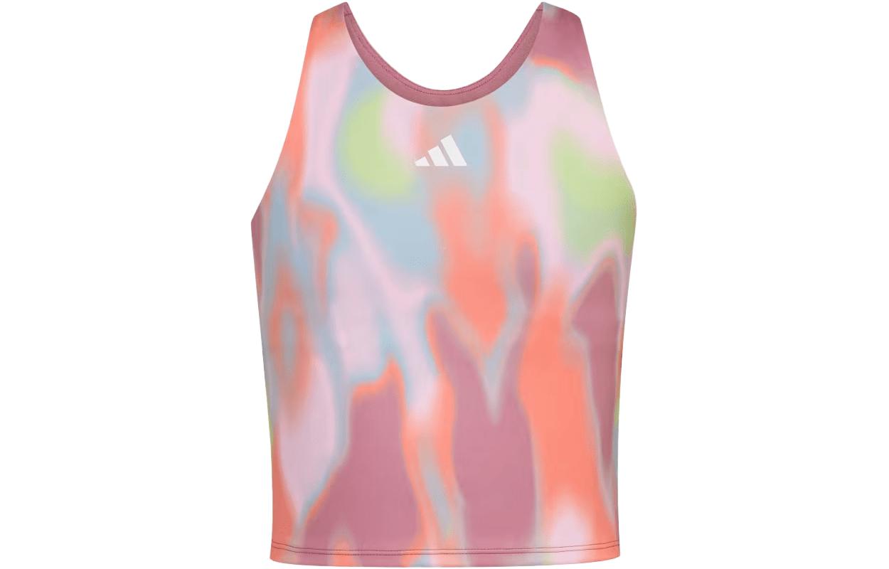 (Pre School) adidas Kids All-Over Letter Print Sleeveless Tank Top Multicolor IQ5930