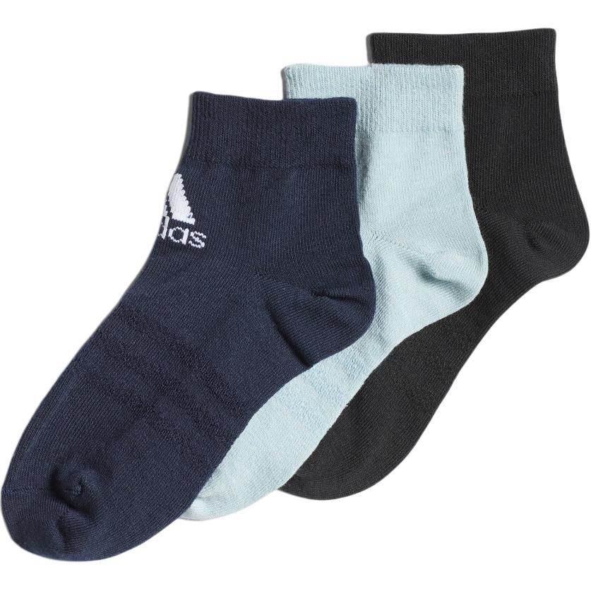 (Pre School) adidas Kids Casual Stretch Socks 3-Pack Gray/Black/Blue HF4716