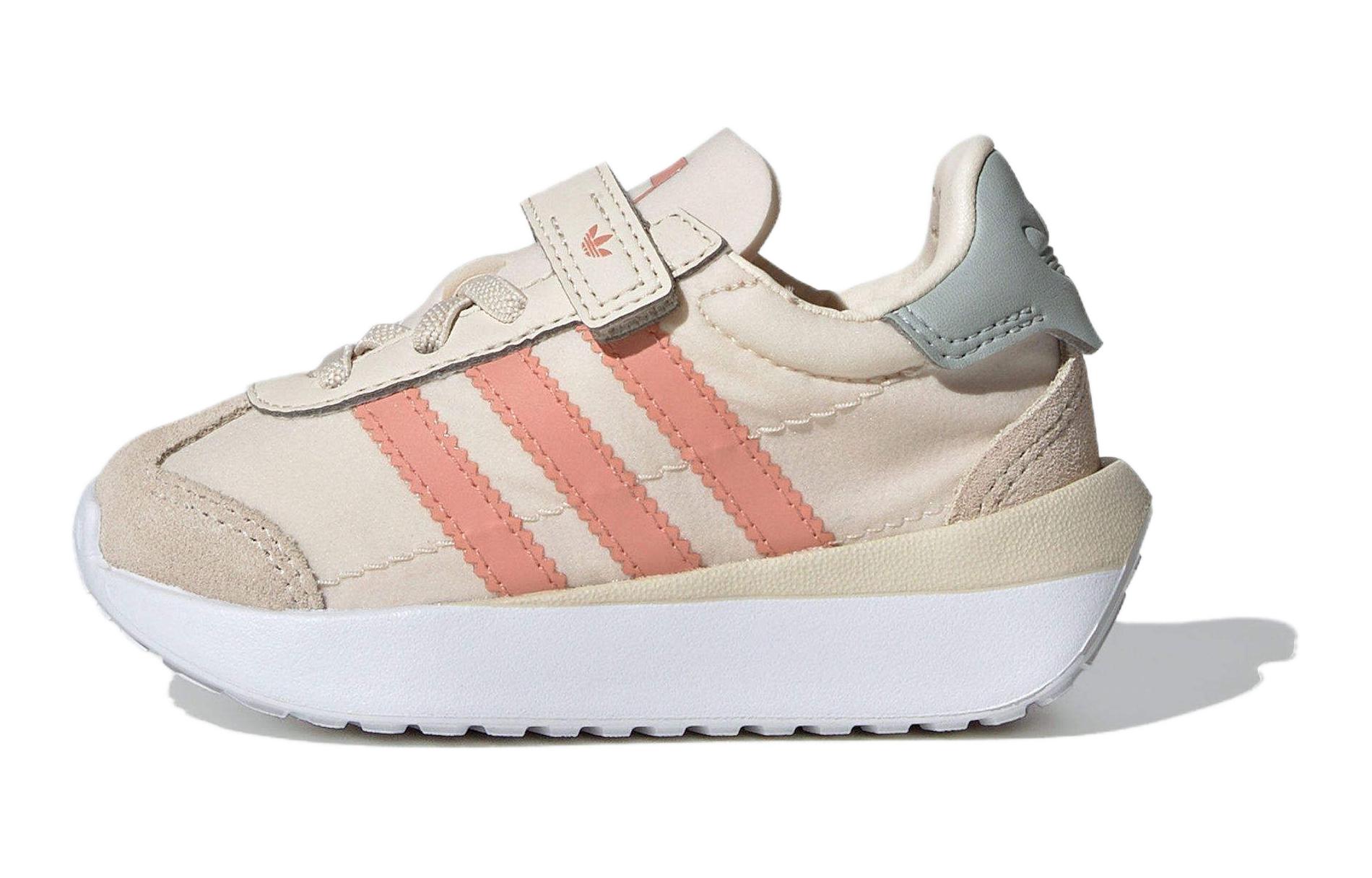 (Pre School) adidas Originals COUNTRY XLG Toddler Shoes Beige/Red Slip-Resistant Cushioning IF6151