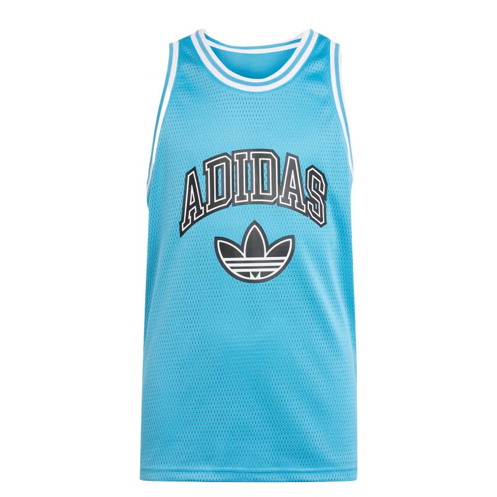 (Pre School) adidas Originals Kids' Blue Sleeveless Tank Top - Soft, Breathable & Quick-Dry. JW1984