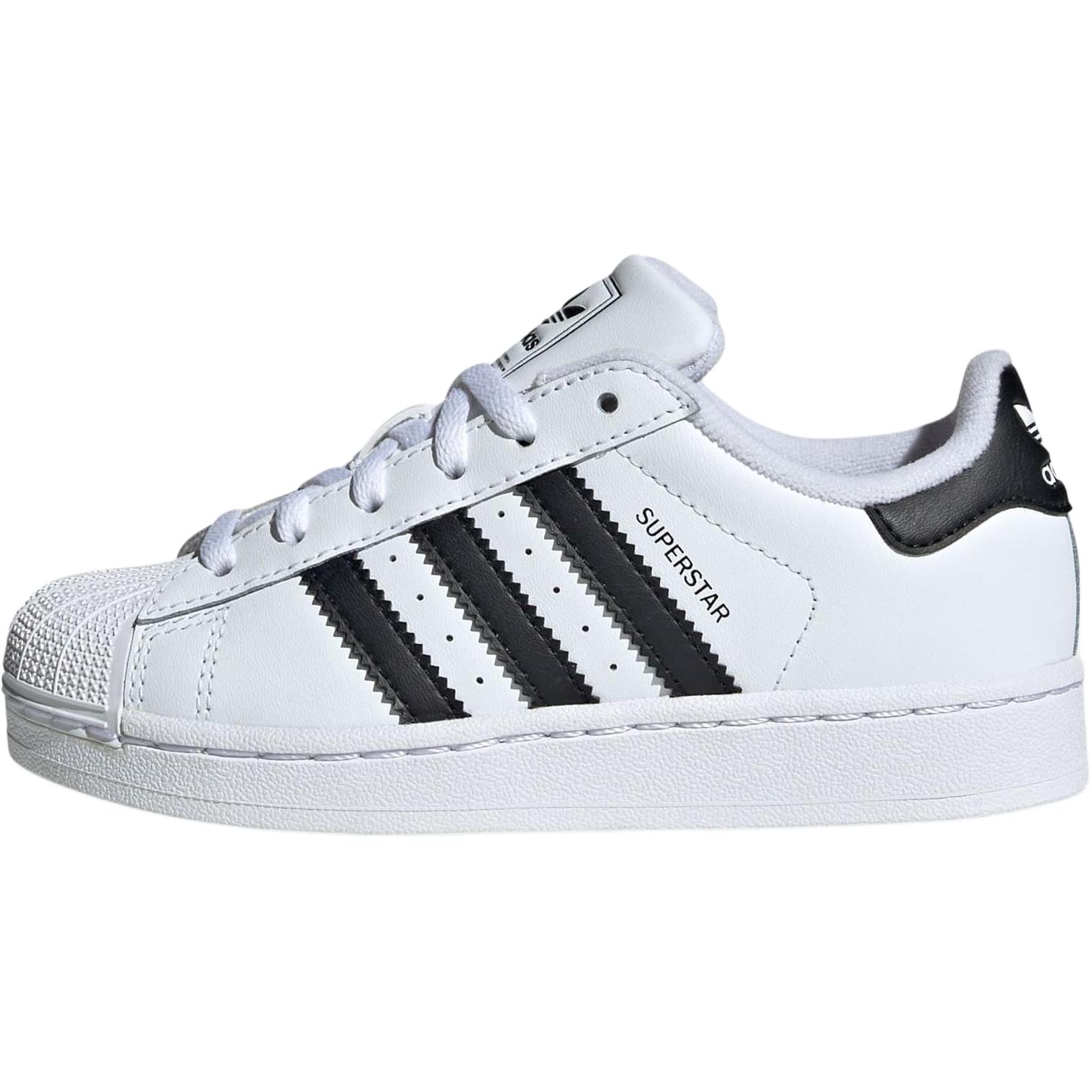 (Youth) (Pre School) adidas Originals Superstar 2 ' White Leather Low-Top Casual Sneakers JH9980