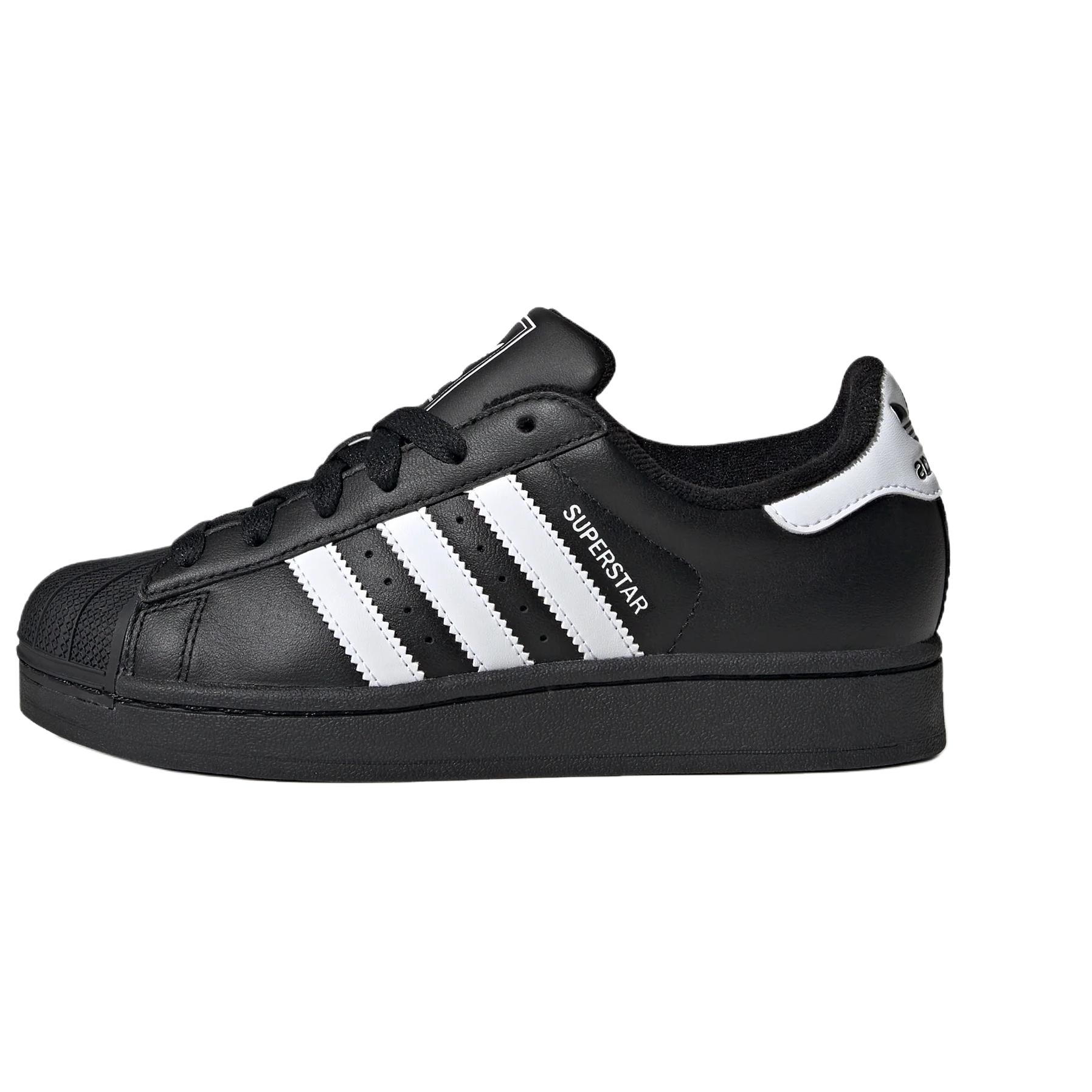 (Youth) (Pre School) adidas Originals Superstar 2 Leather Low ' Sneakers Black Casual Shoes JH9977
