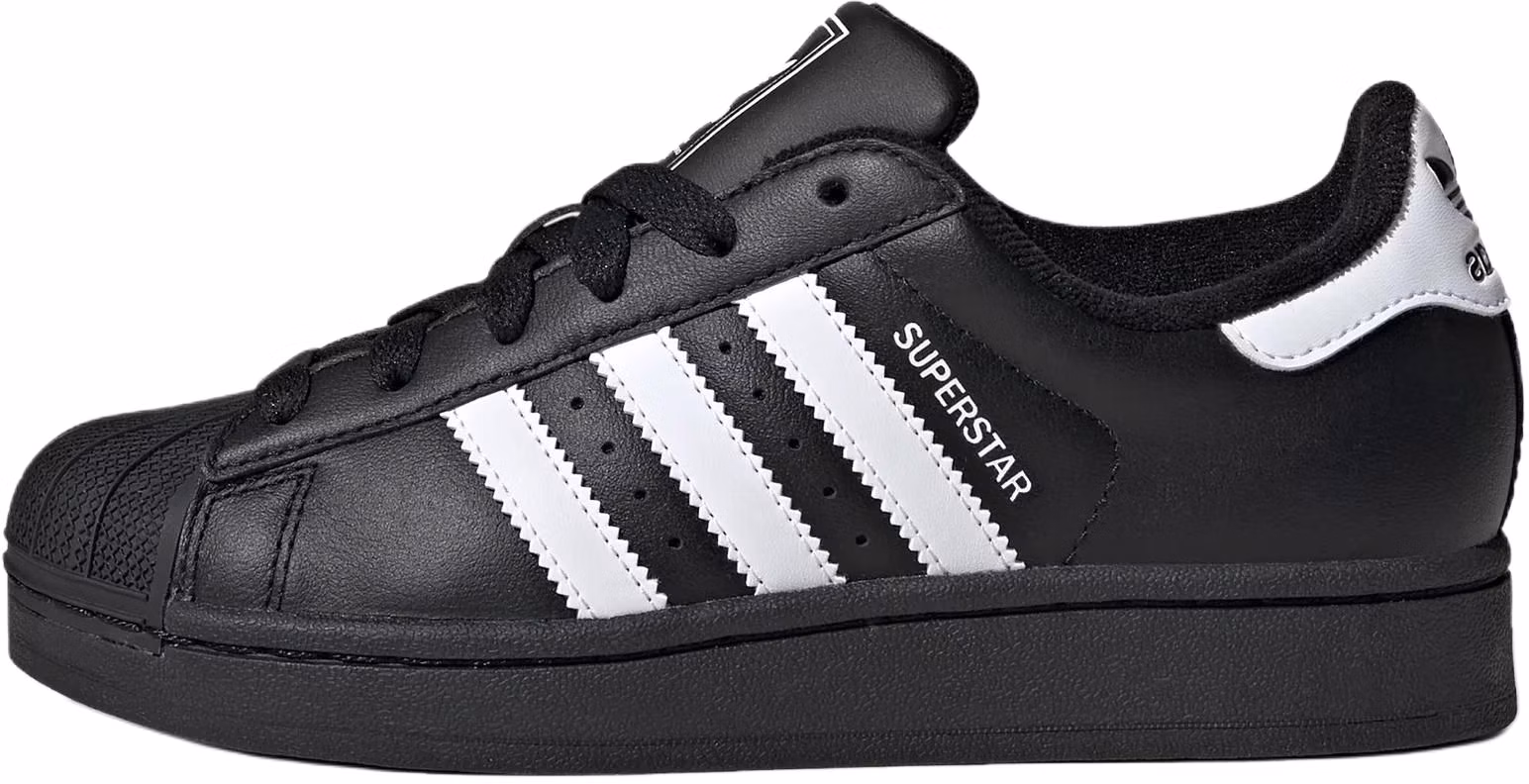 pre-school-adidas-originals-superstar-2-leather-low-kids-sneakers-black-casual-shoes-jh-9977