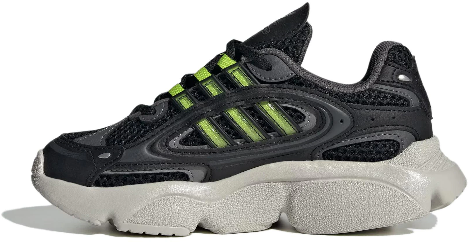 pre-school-adidas-ozmillen-kids-black-green-low-top-casual-shoes-classic-style-ig-4277