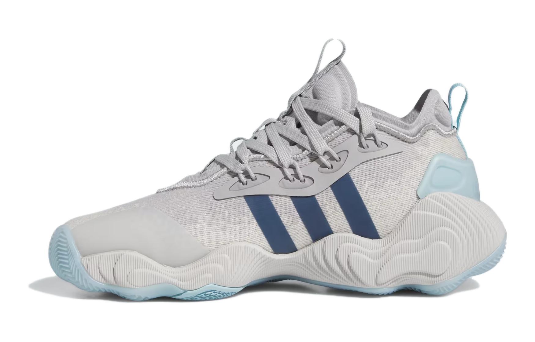 (Youth) (Pre School) adidas Trae Young 3 ' Basketball Shoes Grey White Low-top Cushioned Sneakers IE7882