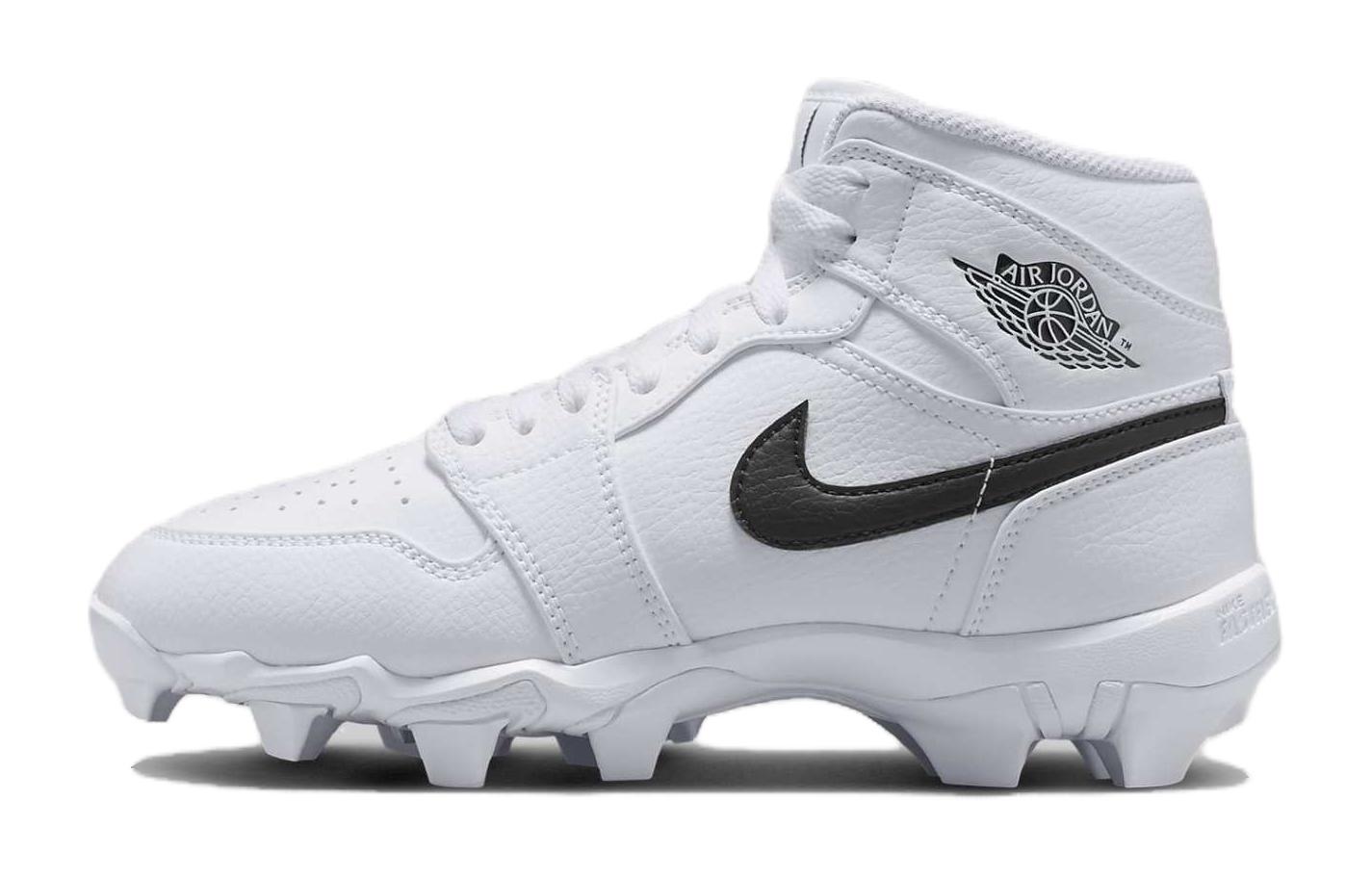 (Youth) (Pre School) Air Jordan 1 Mid ' Training Shoes White/Black - Durable & Slip-Resistant. HF6883-100