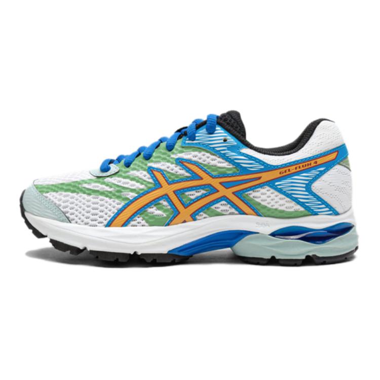 (Pre School) ASICS Gel-Flux 4 Kids Running Shoes White/Blue Lightweight Cushioned 1014A321-102