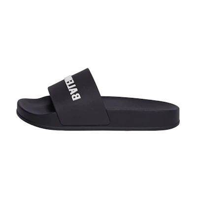 (Youth) (Pre School) Balenciaga Pool Slide Black White