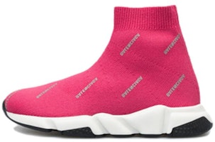 (Pre School) Balenciaga Speed Sneaker 'Allover Logo - Pink' 597425-W2DF1-5098 (Pre School) Balenciaga Speed Sneaker 'Allover Logo - Pink' 597425-W2DF1-5098