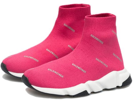 (Pre School) Balenciaga Speed Sneaker 'Allover Logo - Pink' 597425-W2DF1-5098 Lookbook (Pre School) Balenciaga Speed Sneaker 'Allover Logo - Pink' 597425-W2DF1-5098
