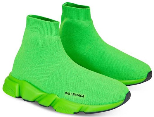 (Pre School) Balenciaga Speed Sneaker 'Fluo Yellow Black' 597425-W2DBA-3501 Lookbook (Pre School) Balenciaga Speed Sneaker 'Fluo Yellow Black' 597425-W2DBA-3501
