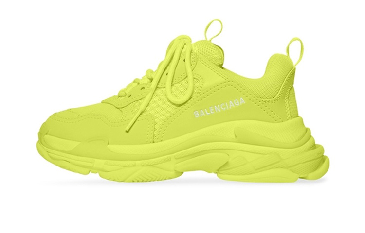 (Pre School) Balenciaga Triple S Sneaker 'Fluo Yellow' 654251-W2CA5-7590