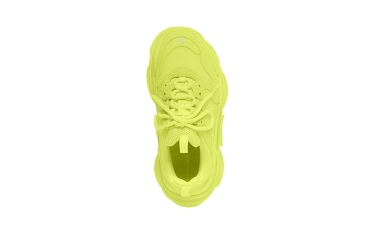 Shop (童鞋) Balenciaga Triple S 運動鞋 '螢光黃' 654251-W2CA5-7590