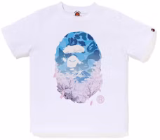 (Pre School) BAPE A Bathing Ape Kids Camo Ape Head Sakura Graphic Tee 1J20-310-003 (Pre School) BAPE A Bathing Ape Kids Camo Ape Head Sakura Graphic Tee 1J20-310-003