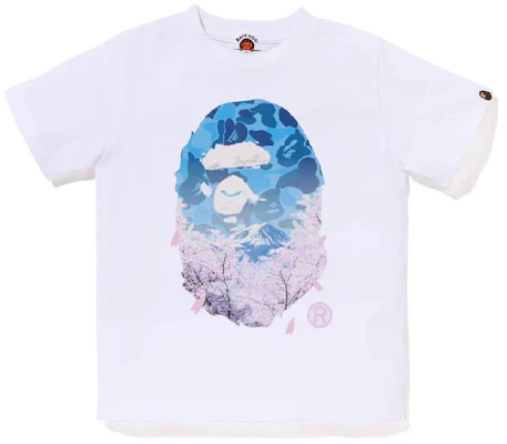(Pre School) BAPE A Bathing Ape Kids Camo Ape Head Sakura Graphic Tee 1J20-310-003 Buy (Pre School) BAPE A Bathing Ape Kids Camo Ape Head Sakura Graphic Tee 1J20-310-003