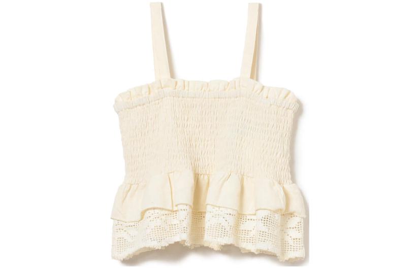 (Pre School) Beams Kids Ivory Knitted Tank Top Vest for Girls 9401000228606