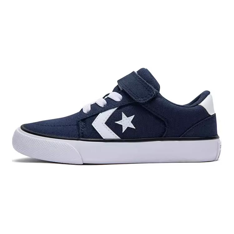 (Pre School) Converse Kids Low-Top Canvas Shoes Blue - Stylish and Versatile for Children A02112C