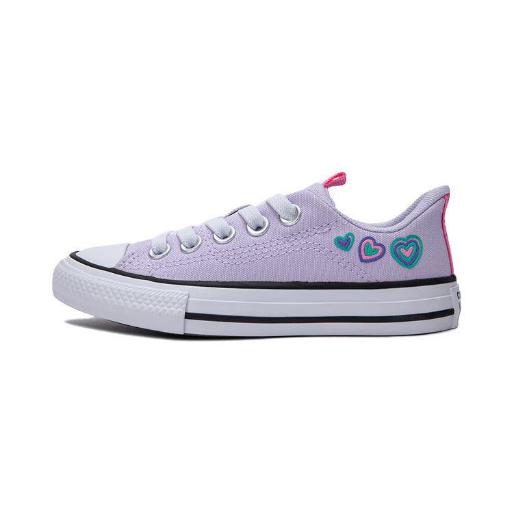(Pre School) Converse Kids Low-Top Canvas Shoes Purple - Comfortable & Versatile for Children. A10394C
