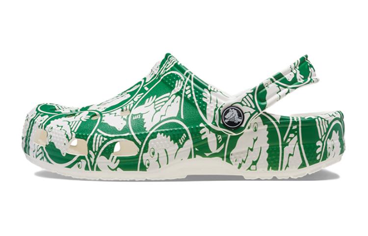 (Pre School) Crocs Kids Casual Resin Sandals White Green - Children's Style. 210007-3WH