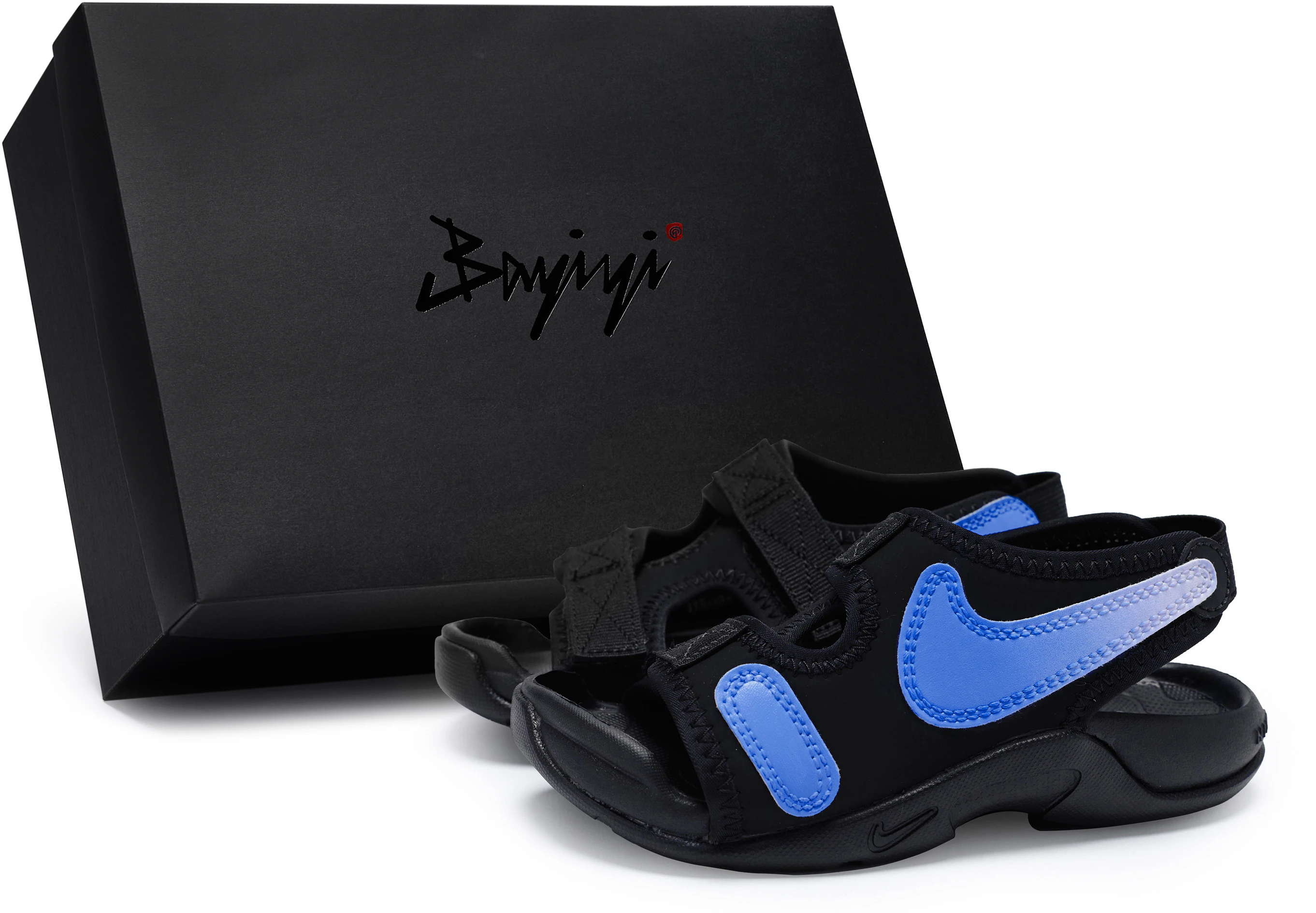 pre-school-custom-nike-sunray-adjust-6-ps-kids-sandals-black-blue-gradient-anti-slip-dx-5545-002-team80-kids-water-resistant-sbox-blue-sneakers