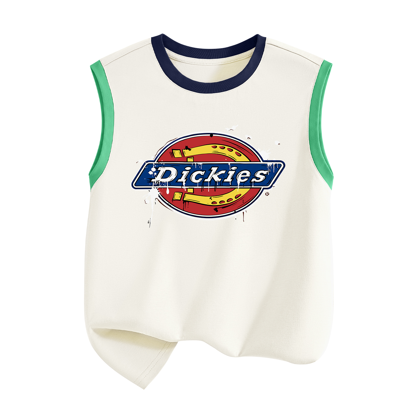 (Pre School) Dickies Kids Sleeveless Cotton Tank Top Summer Breathable Quick-Dry Basketball Shirt YJP2606050939