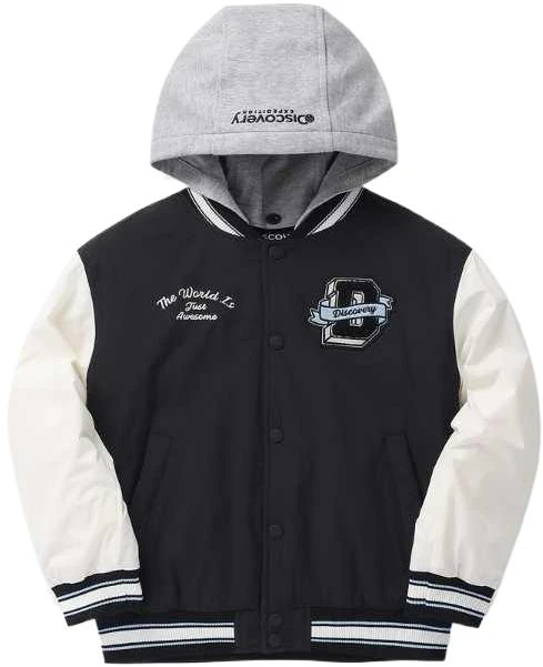 pre-school-discovery-expedition-kids-black-hooded-casual-baseball-jacket-long-sleeve-comfort-dkpd-11041-bks