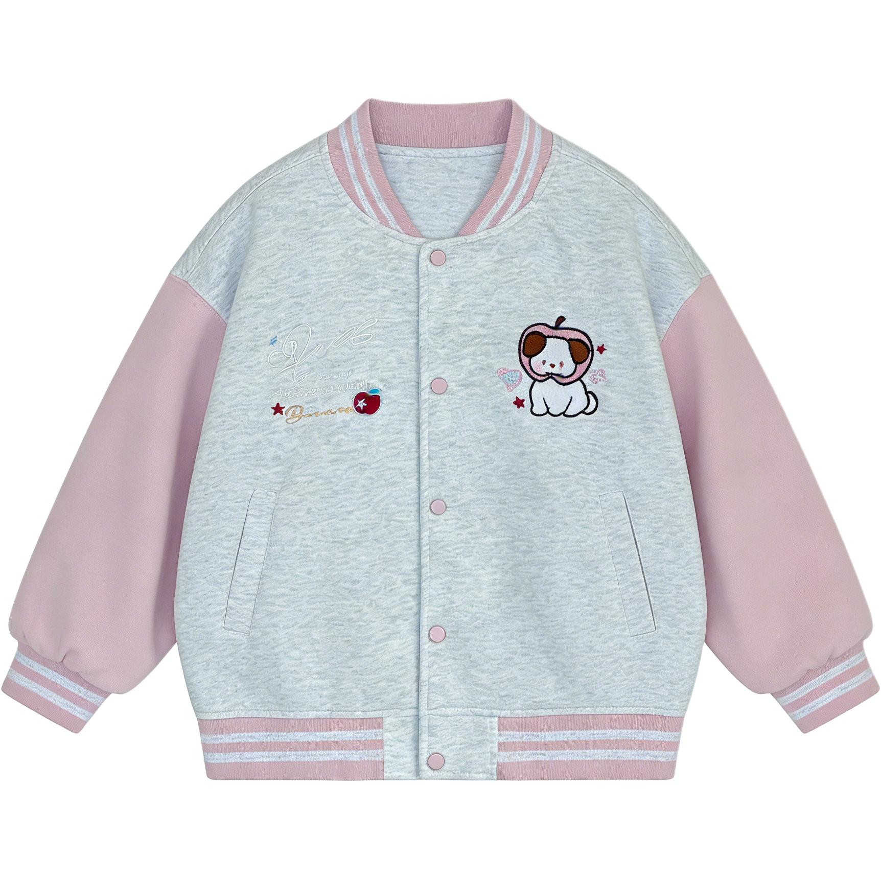 (Pre School) Disney Baseball Jacket Apple Dog Design Kids' Spring/Fall Outerwear XCT66029