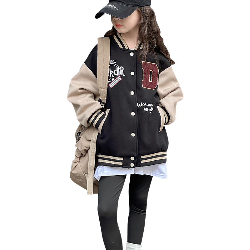 (Pre School) Disney Baseball Jacket Kids - Comfortable, Stylish, and Skin-Friendly XCT24097