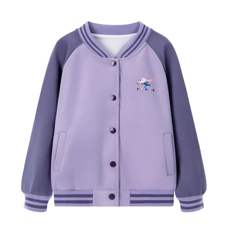 (Pre School) Disney Judy Kids' Baseball Jacket - Breathable, Durable, Colorblock Activewear ZY160109