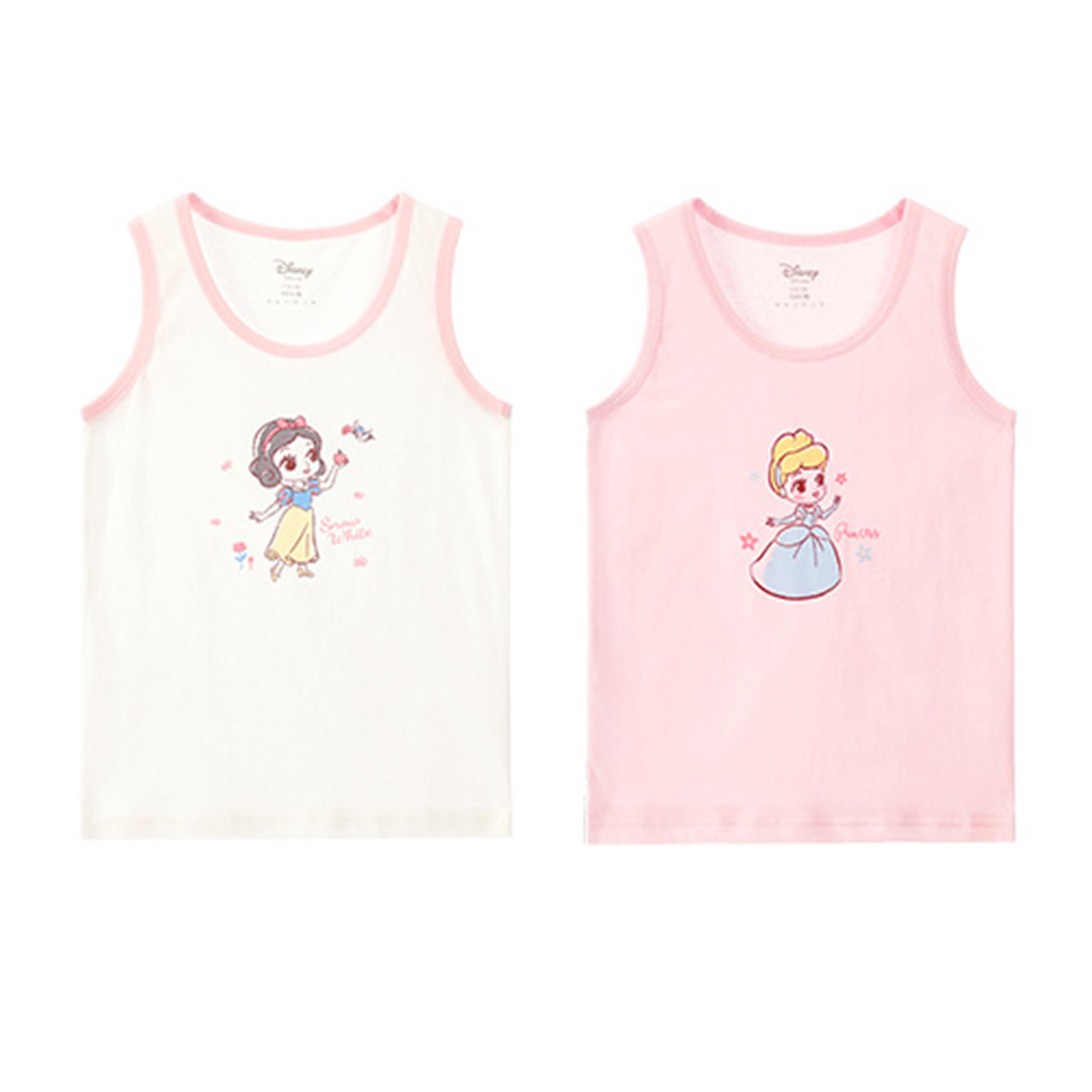 (Pre School) Disney Kids' Tank Tops Thin Layer 2-Pack Assorted Colors Sleeveless Base Layer. SP98184