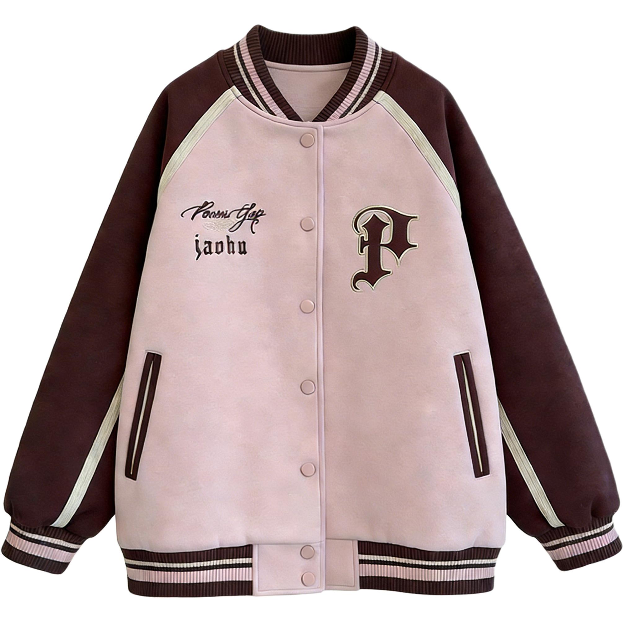 (Pre School) Disney Kids' Varsity Jacket - Color Block Embroidery, Spring/Fall Season. XCT2W555