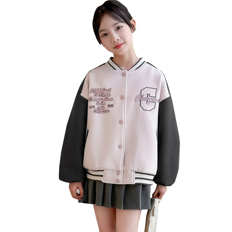 (Pre School) Disney Kids Baseball Jacket - Soft, Comfortable, Trendy, and Stylish. XCT2MFT10C