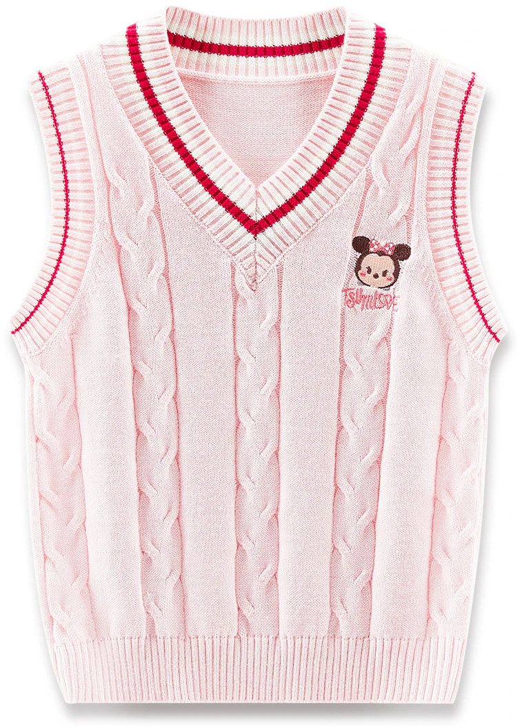 pre-school-disney-kids-v-neck-sleeveless-sweater-cartoon-print-color-block-light-pink-klss-007-1
