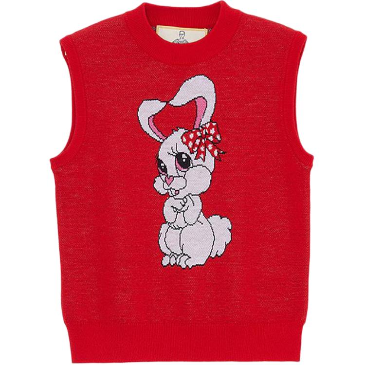 (Pre School) Ed Hardy Kids Rabbit Print Knit Vest Neon Pink E1PAK167