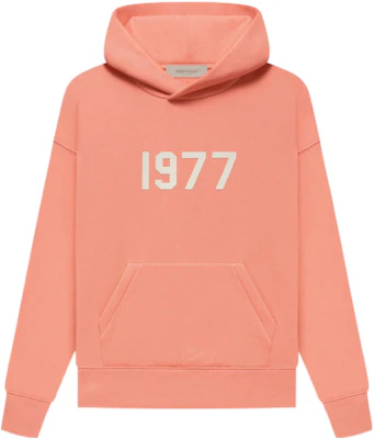 (FW22 Anak) Fear of God Essentials Hoodie Anak Coral Red Logo Print Pullover FOG-FW22-421 Buy (FW22 Anak) Fear of God Essentials Hoodie Anak Coral Red Logo Print Pullover FOG-FW22-421