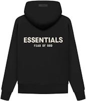 (Pre School) Fear of God Essentials Kids Hoodie Stretch Limo Black SS22 Logo Pullover. FOG-SS22-879 (Pre School) Fear of God Essentials Kids Hoodie Stretch Limo Black SS22 Logo Pullover. FOG-SS22-879