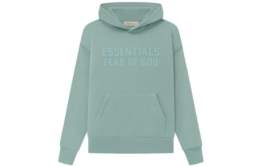 (Pre School) Fear of God Essentials Kids Hoodie Sycamore SS23 - Misty Blue Letter Print FOG-SS23-205