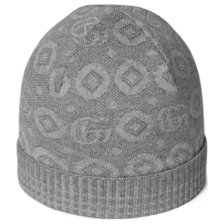 (Pre School) GUCCI Kids Grey Beanie Hat Solid Design Cotton and Wool Blend 7695683K111
