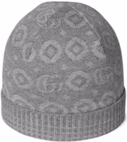 (Pre School) GUCCI Kids Grey Beanie Hat Solid Design Cotton and Wool Blend 7695683K111 (Pre School) GUCCI Kids Grey Beanie Hat Solid Design Cotton and Wool Blend 7695683K111