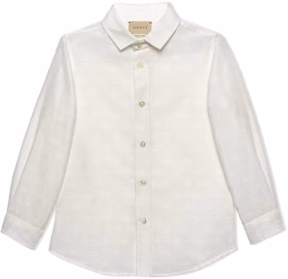 (Colegio Infantil) Camisa GUCCI SS23 Blanca de Manga Larga con Cuello Clásico para Niños. 708545-XWAUS-9072 Buy (Colegio Infantil) Camisa GUCCI SS23 Blanca de Manga Larga con Cuello Clásico para Niños. 708545-XWAUS-9072