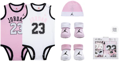 (Pre School) Jordan Infant Gift Box 5-Piece Set - Soft, Comfortable, Versatile in Foam Pink. JD2113029NB-002 (Pre School) Jordan Infant Gift Box 5-Piece Set - Soft, Comfortable, Versatile in Foam Pink. JD2113029NB-002
