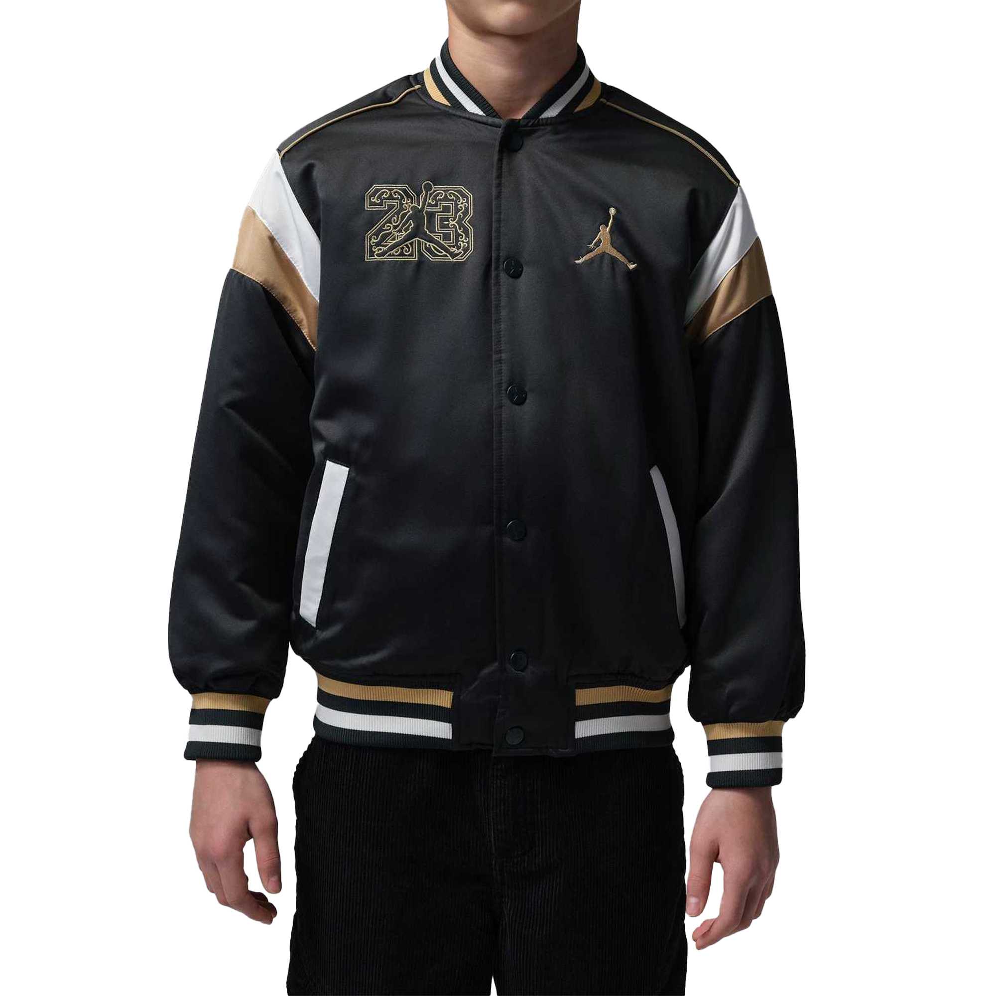 (Pre School) Jordan Jacket SS26 CNY Year of the Horse Satin Embroidered Kids Exclusive IU5375-010