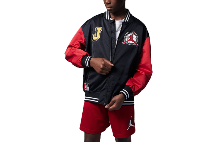 (Pre School) Jordan Jumpman Varsity Letter Print Colorblock Jacket - Kids FJ5347-010
