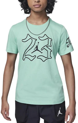 (Pre School) Jordan Kids' Green Graphic Logo Print Crewneck T-Shirt HJ1602-377 Buy (Pre School) Jordan Kids' Green Graphic Logo Print Crewneck T-Shirt HJ1602-377