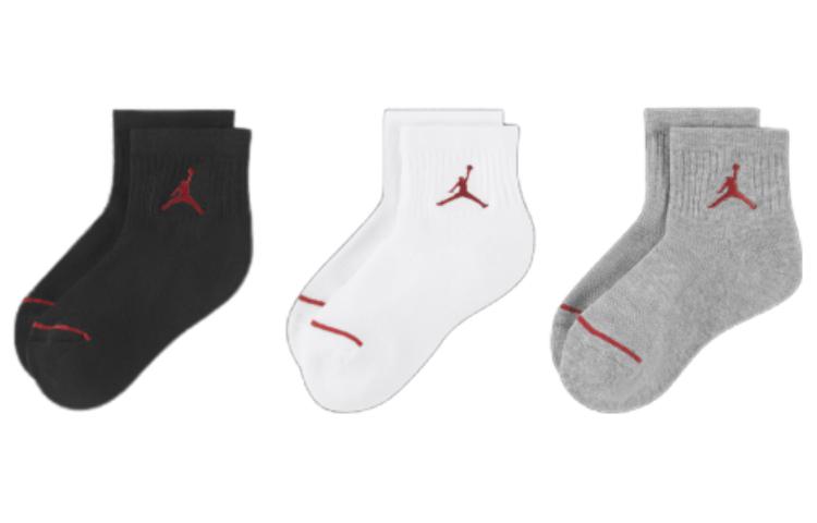 (Pre School) Jordan Kids Logo Breathable Athletic Socks 3-Pack for Children. HA5109-063