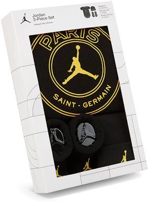 (Pre School) Jordan Kids Paris Saint-Germain Onesie, Knit Hat & Socks Set Black Baby/Toddler FJ6323-891 Buy (Pre School) Jordan Kids Paris Saint-Germain Onesie, Knit Hat & Socks Set Black Baby/Toddler FJ6323-891
