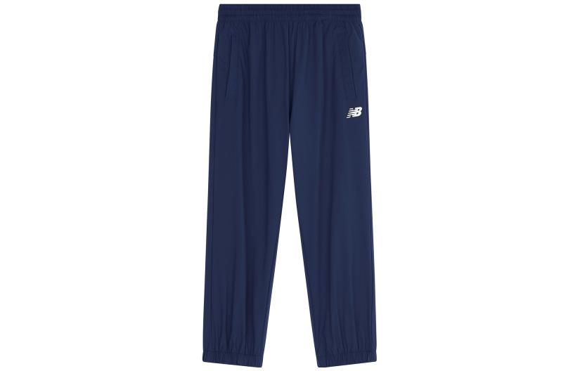(Pre School) Kids' New Balance Knit Sweatpants Navy Blue with Logo Print and Relaxed Fit 7TD2S133-NV